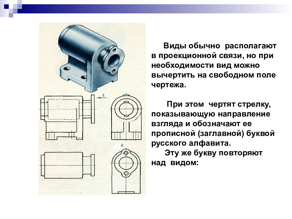 Вид мог. Проекционная связь Инженерная Графика. Разрез детали в проекционной связи. Направление взгляда на чертеже. Расположены в проекционной связи.