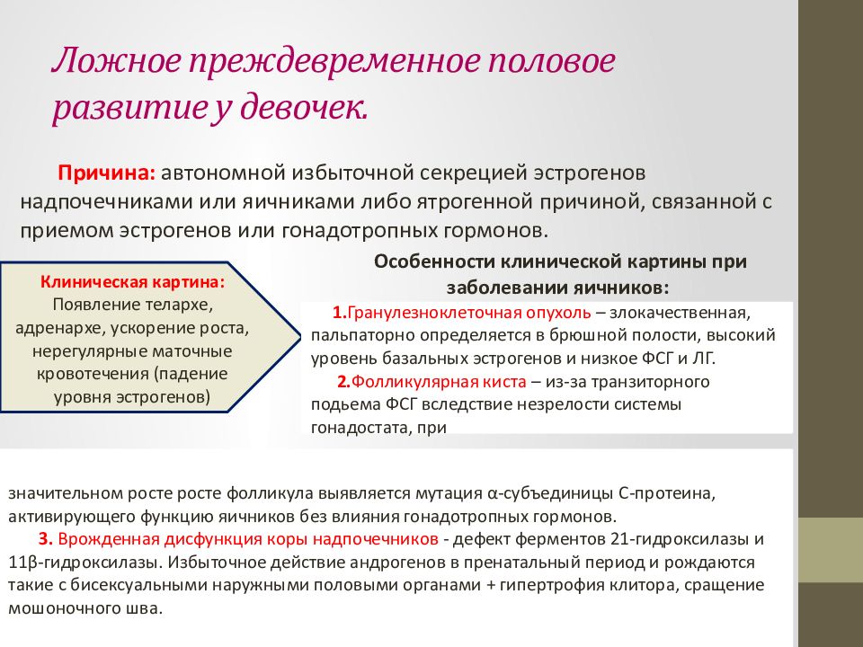 Презентация преждевременное половое развитие