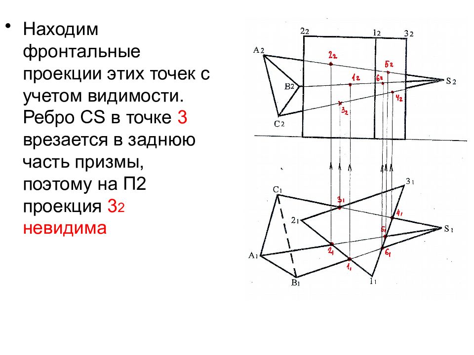 Фронтальная проекция точки. Фронтальная проекция. Видимость проекций точек. Видимость на фронтальной проекции.