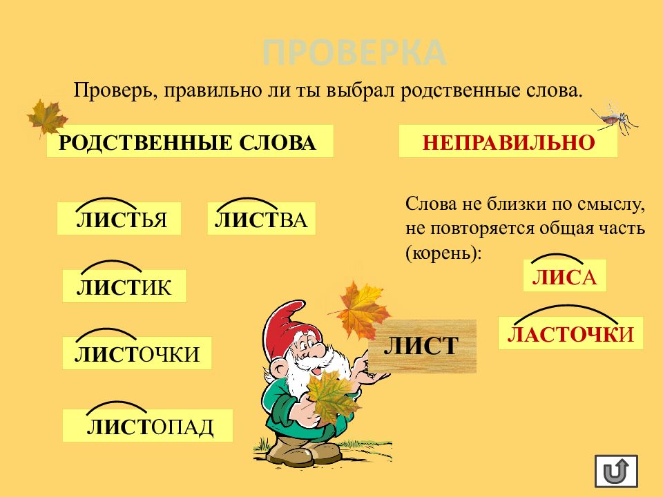 Родственные слова корень слова 1 класс презентация