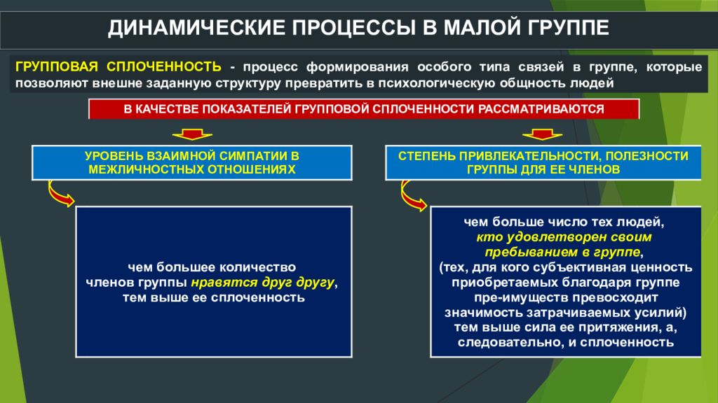 Образование малых социальных групп. Динамические процессы в малой группе. Процессы групповой динамики в малых группах. Процесс групповой сплоченности. Процессы функционирования в малой группе.