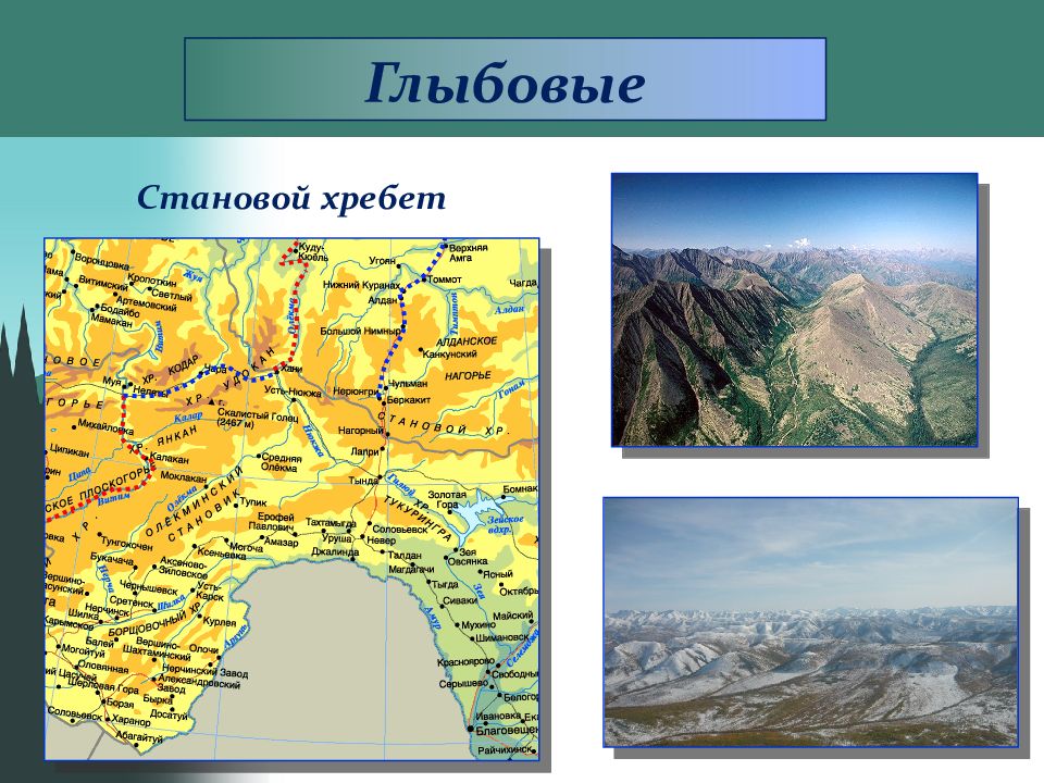 Становой хребет карта