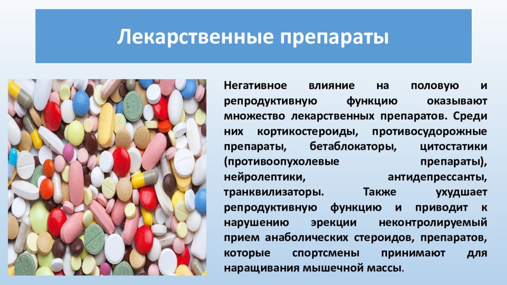 Влияние лекарственных препаратов на организм человека презентация