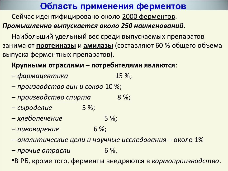 Ферменты в медицине биохимия презентация