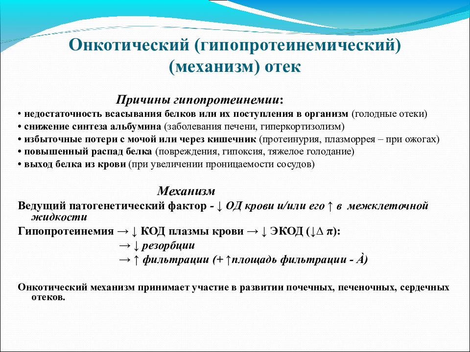 Отек механизмы развития различных видов отеков презентация