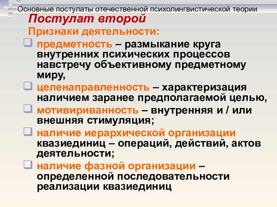 Теория призвана. Постулаты психолингвистической теории. Основные постулаты психолингвистикой теории. Основы психолингвистической теории. Основные положения психолингвистической теории.