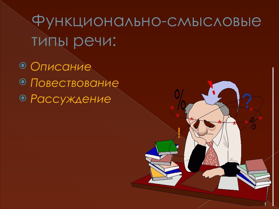 Функционально смысловой тип речи. Смысловые типы речи описание повествование рассуждение. Функционально-Смысловые типы речи. Что такое функциональный смысл Тип речи. Определить функционально смысловой Тип речи.