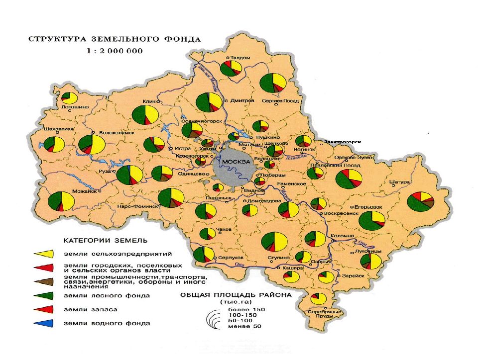 Карта плодородных земель московской области