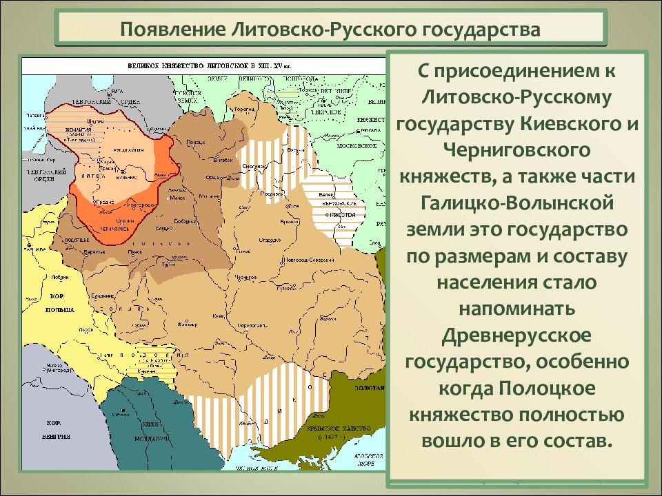 Презентация на тему великое княжество литовское и русские земли 6 класс