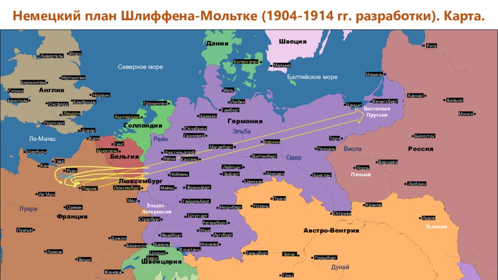 План германии в первой мировой войне назывался