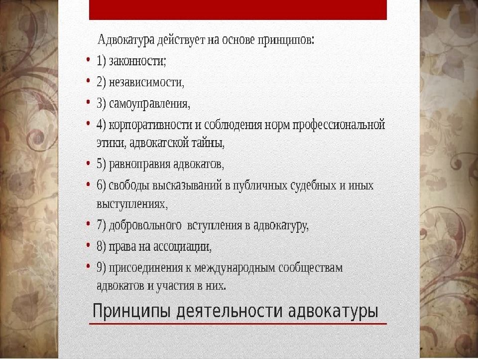 Характеристика адвокатской деятельности и адвокатуры