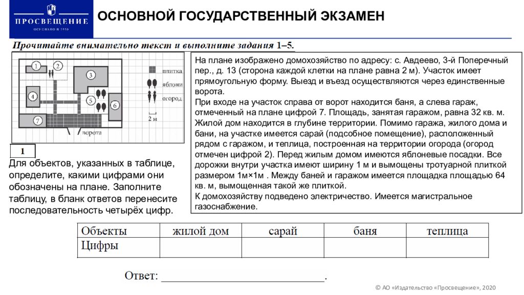 Огэ домохозяйство 1 5 заданий