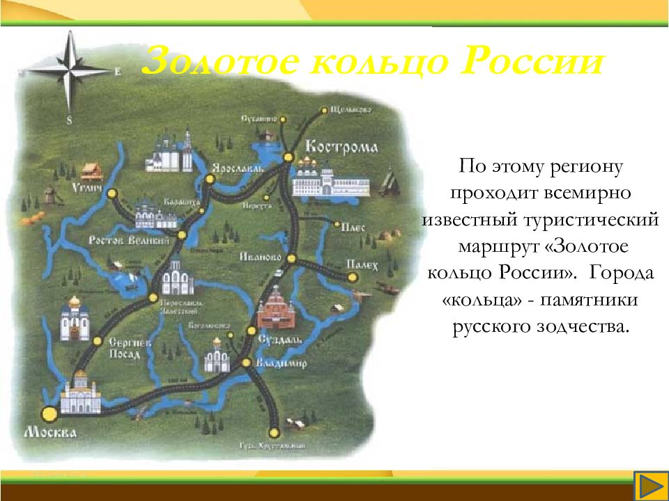 Презентация по географии золотое кольцо россии 9 класс