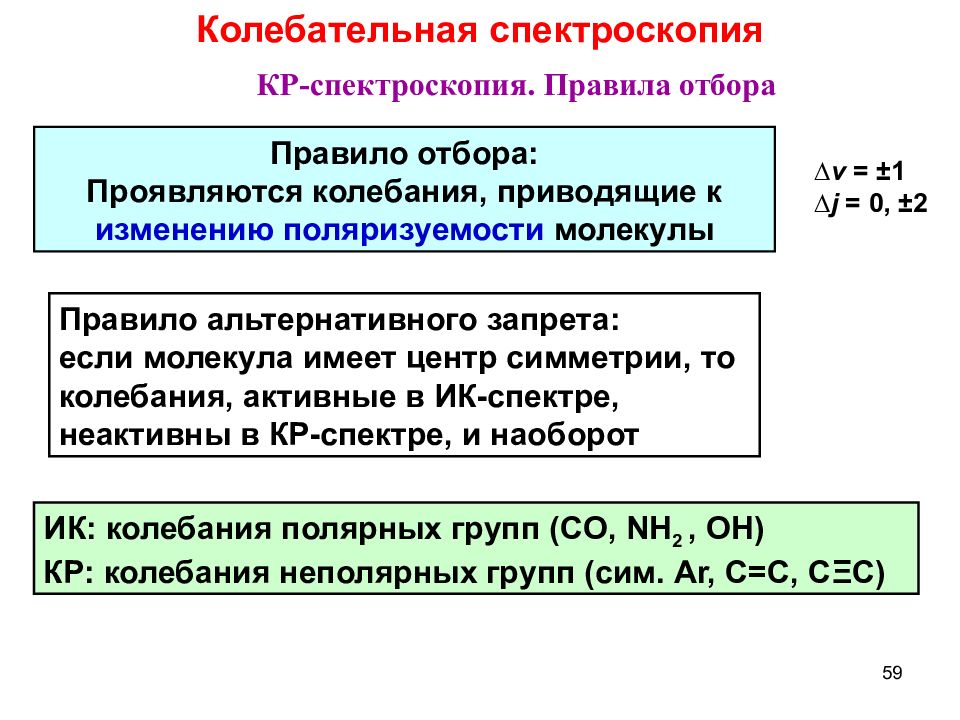 Правила отбора. Правило отбора в ИК спектроскопии. Правила отбора ИК спектроскопии. Правила отбора переходов. Правила отбора для ИК И кр спектров.