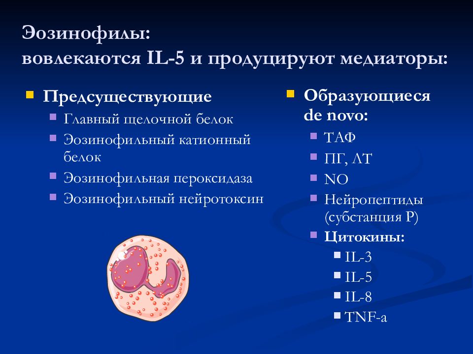 Иммуноглобулин е и эозинофильный катионный