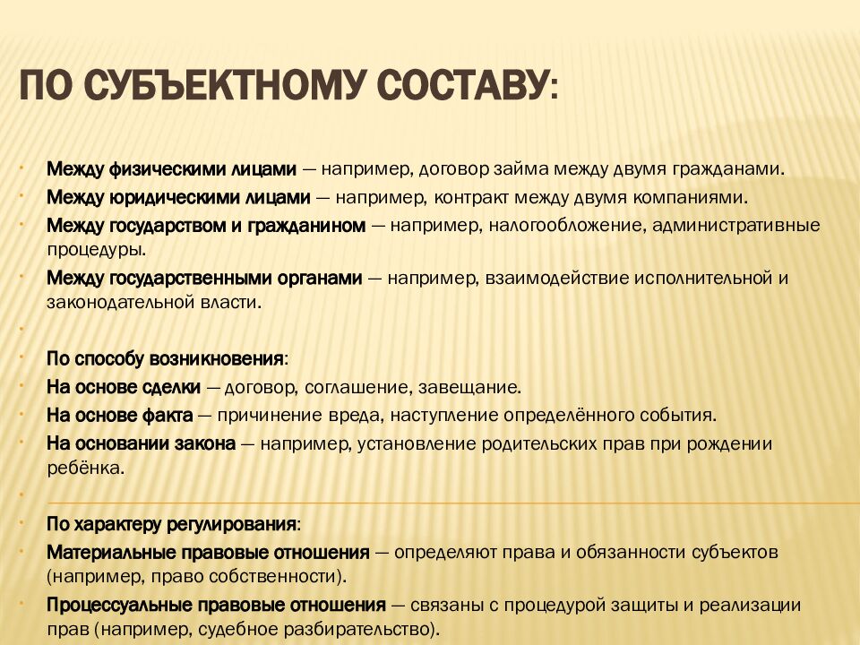 По субъектному составу :