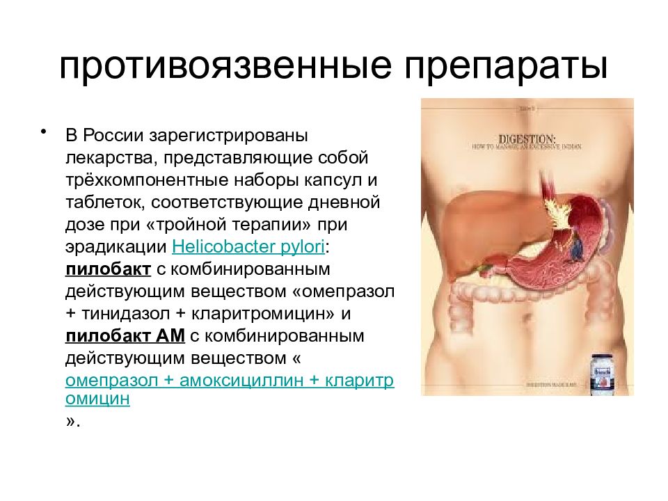 Схема противоязвенной терапии