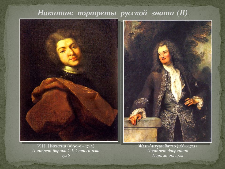 Первая половина xviii века. Портрет барона Строганова 1726 Никитин. Портрет барона Строганова, 1726,. 1. И.Н. Никитин. Портрет с.г. Строганова. 1726. Портрет барона Строганова Никитин.