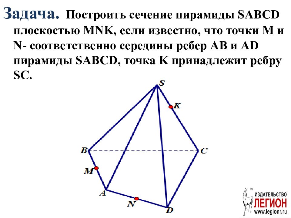 Сечение пирамиды через ребро и точку. Задачи на сечение пирамиды. Задачи для построения пирамиды. Задания на сечение пирамиды. Точки k l m n принадлежат рёбрами пирамиды.