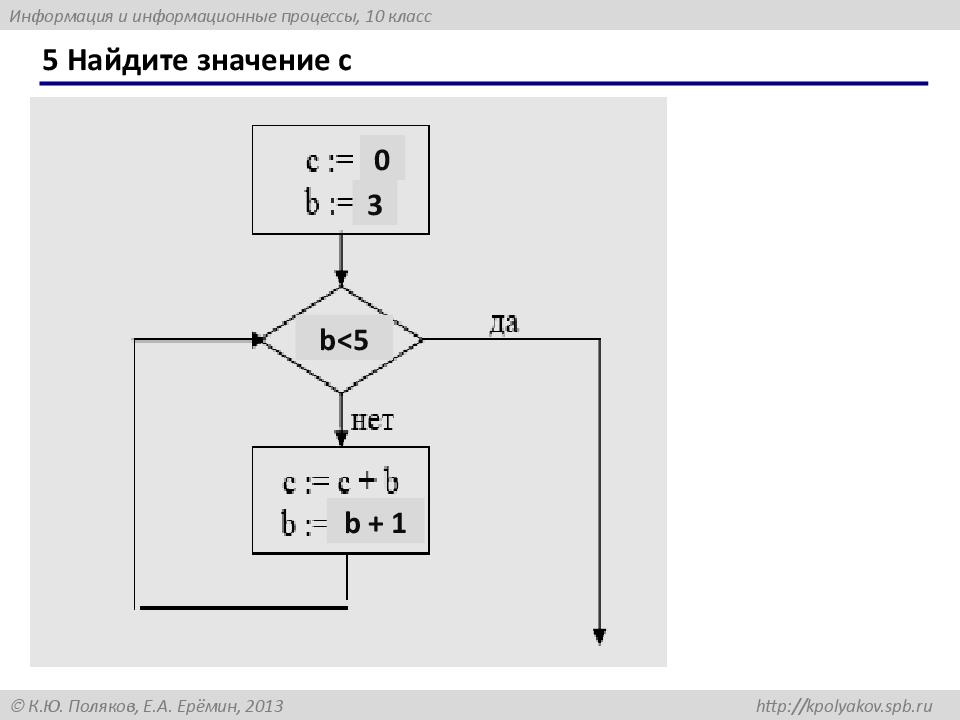 5 Найдите значение с