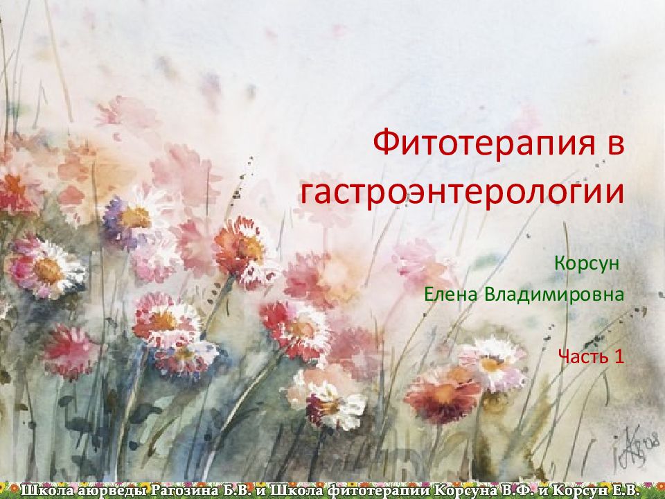 Фитотерапия в гастроэнтерологии
