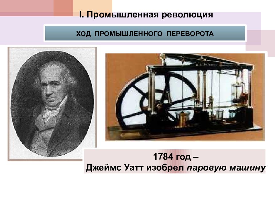 1784 Год – Джеймс Уатт изобрел паровую машину. Технические достижения промышленного переворота в России. Промышленный переворот и становление индустриального Запада. Учёные на тему промышленный переворот.